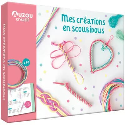 Activités créatives coffret d'artiste Auzou Mes Créations En Scoubidous
