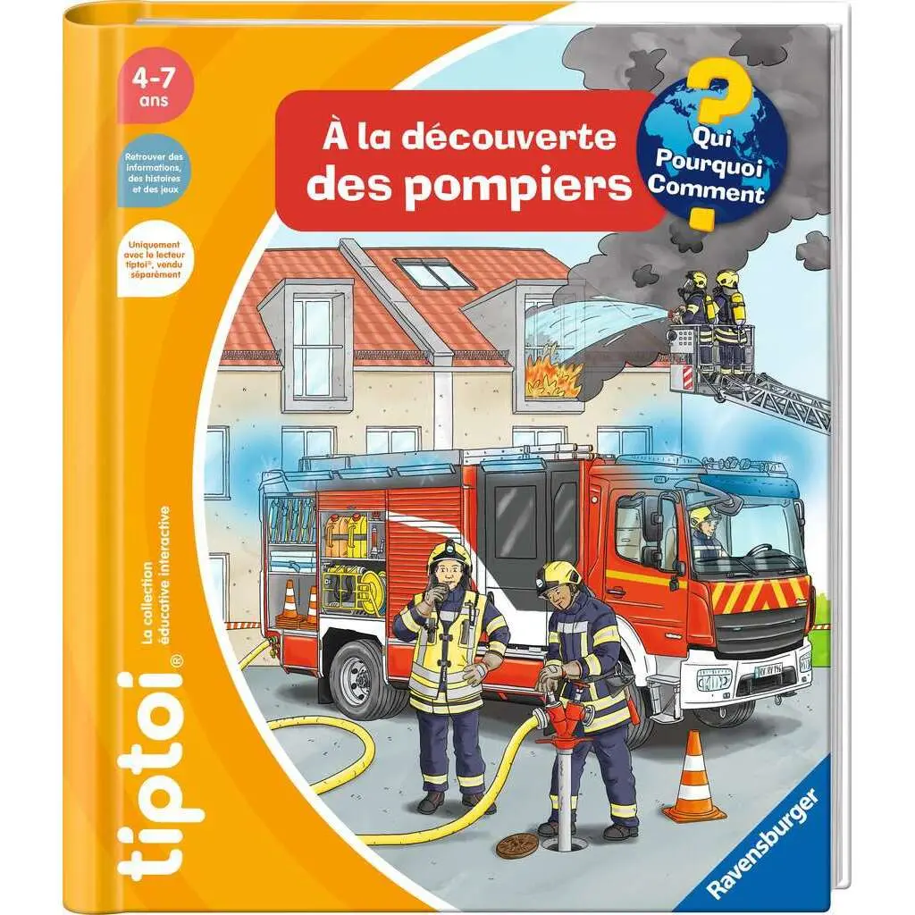 Jeux éducatifs À la découverte des pompiers tiptoi® Ravensburger